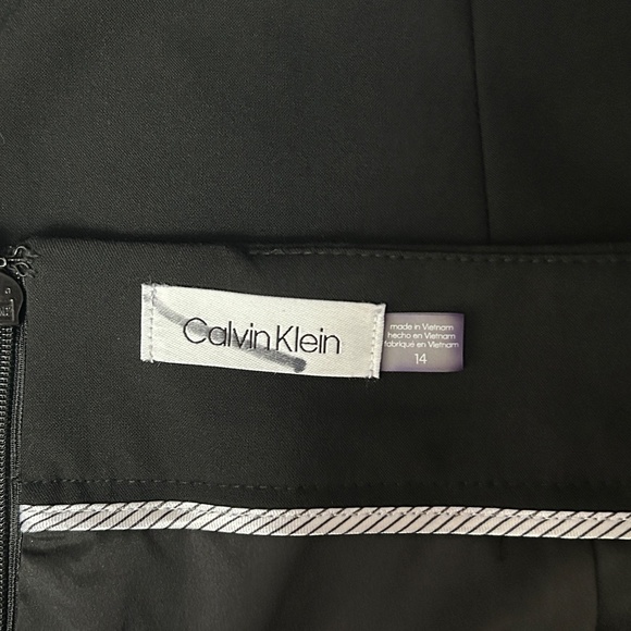 Calvin Klein Rayon Blend Black Skirt Classic Professional Suit Fully Lined NWOT - Picture 7 of 10